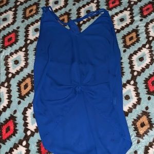 Blue top with cool back